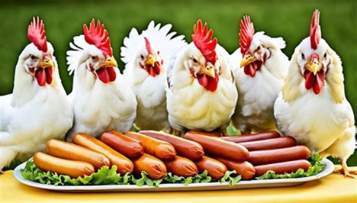 Can chickens eat hot dogs?